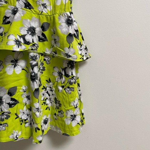 Aeropostale Peplum Green Floral Dress - Picture 3 of 3